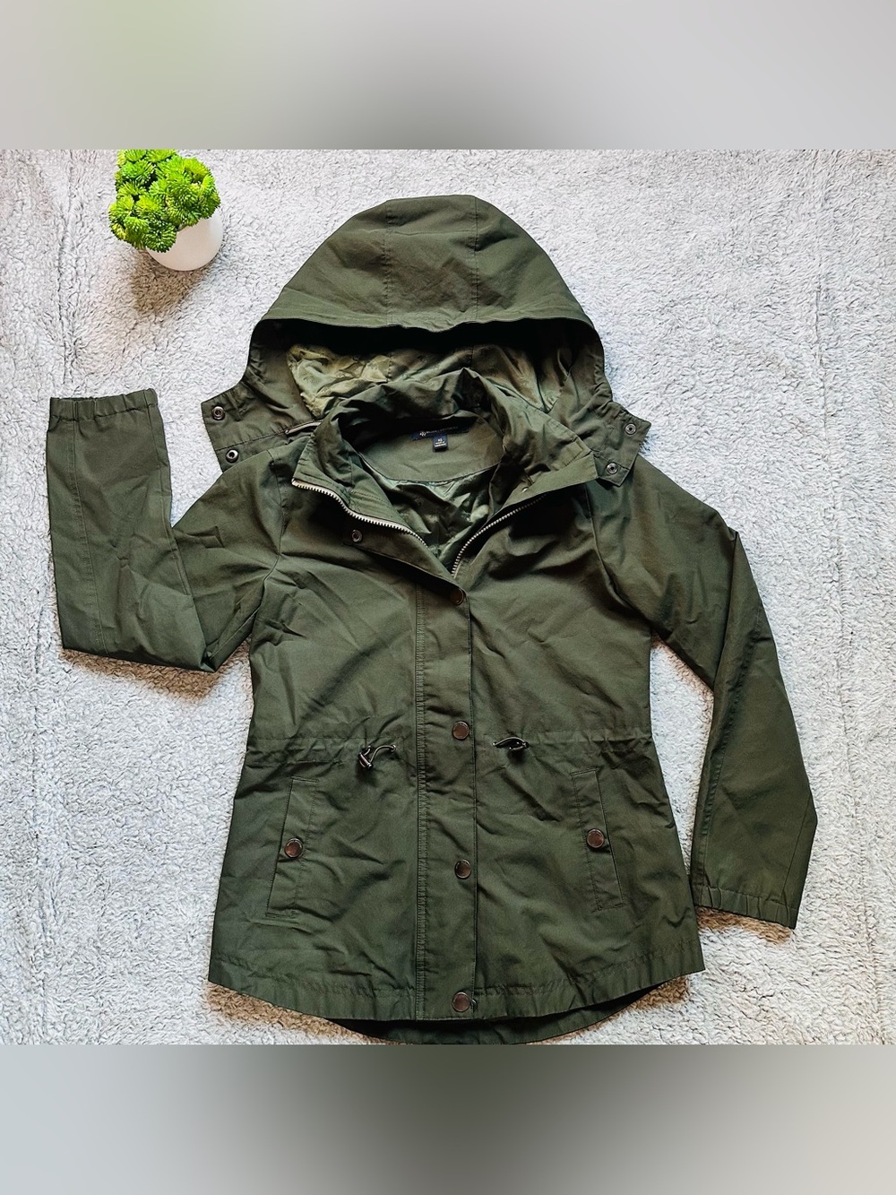 🌲Quiet Luxury Brooks Brothers Olive Rain Jacket|Coastal Grandmacore Old Money